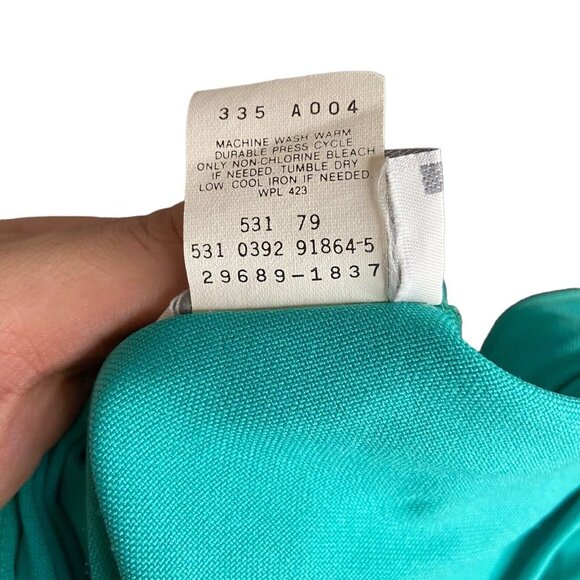 Bend Over by Levi Pants Women Teal Blue Straight Leg Flat Front Zip Size 20W - Picture 4 of 5